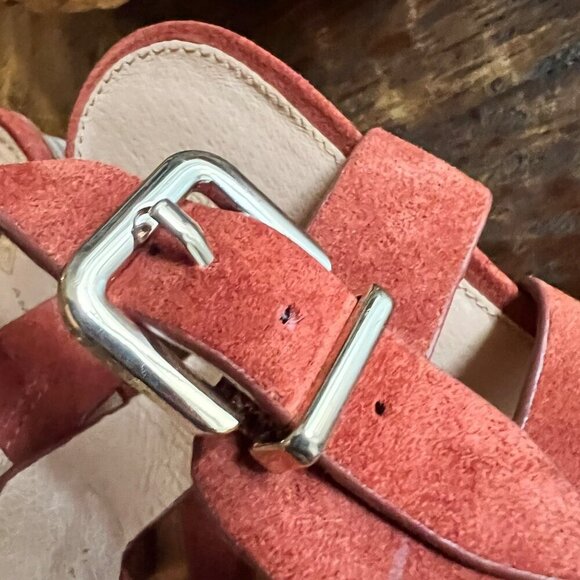 Antonio Melani Suede Strappy Block Heel Sandals Size 8.5M - Picture 7 of 9